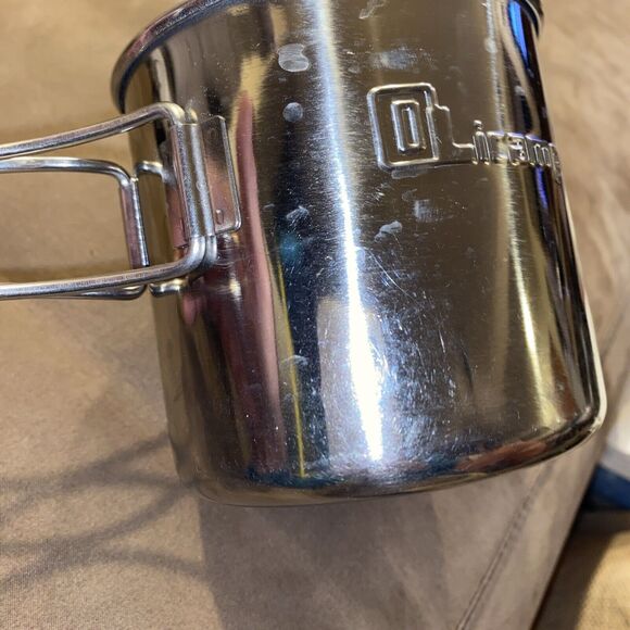 Olicamp Stainless Steel Camping Mug Pot Folding Handles Backpacking Hiking - Picture 3 of 11